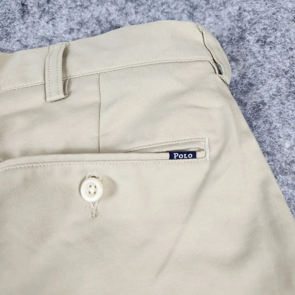 Polo Ralph Lauren‎ Mens Pants Khakis Beige 36x34 Chino Straight Slim Fit Golf